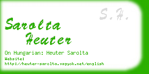 sarolta heuter business card